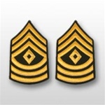 US Army Rank - Mens Gold/Green: E-8 First Sergeant (1SG)
