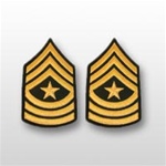US Army Rank - Mens Gold/Green: E-9 Sergeant Major (SGM)
