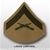 USMC Male Green/Khaki Shoulder Insignia: E-3 Lance Corporal (LCpl)