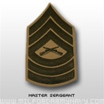 USMC Womens Chevron Embroidered Green/Khaki: E-8 Master Sergeant (MSgt)