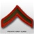 USMC Womens Chevron Embroidered Merrowed Green/Red - New Issue: E-2 Private First Clas s (PFC)