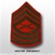 USMC Womens Chevron Embroidered Merrowed Green/Red - New Issue: E-8 Master Sergeant (MSgt)
