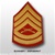 USMC Male Gold/Red Shoulder Insignia: E-7 Gunnery Sergeant (GySgt)