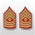 USMC Male Gold/Red Shoulder Insignia: E-8 First Sergeant (1stSgt)