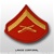 USMC Womens Chevron Embroidered Merrowed Gold/Red - New Issue: E-3 Lance Corporal (LCpl)