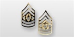 US Army Rank Mens 22k Anodized Collar Insignia:  E-9 Command Sergeant Major (CSM)