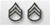 US Army Enlisted Rank - Superior Subdued Black Metal Collar Insignia: E-6 Staff Sergeant (SSG)