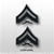 USMC Black Metal Collar Insignia: E-4 Corporal (Cpl)
