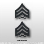 USMC Black Metal Collar Insignia: E-5 Sergeant (Sgt)