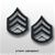 USMC Black Metal Collar Insignia: E-6 Staff Sergeant (SSgt)