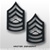 USMC Black Metal Collar Insignia: E-8 Master Sergeant (MSgt)