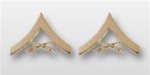 USMC 22k Gold Collar Insignia: E-3 Lance Corporal (LCpl)