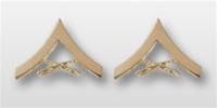 USMC 22k Gold Collar Insignia: E-3 Lance Corporal (LCpl)