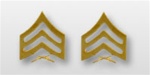 USMC 22k Gold Collar Insignia: E-5 Sergeant (Sgt)