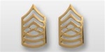 USMC 22k Gold Collar Insignia: E-8 Master Sergeant (MSgt)