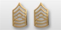 USMC 22k Gold Collar Insignia: E-8 Master Sergeant (MSgt)