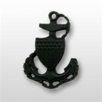 USCG Collar Device - Black Metal: E-7 Chief Petty Officer (CPO)