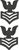 USMC Collar Device: E-6 Petty Officer First Class - Black Metal
