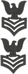 USMC Collar Device: E-6 Petty Officer First Class - Black Metal