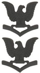 USMC Collar Device: E-4 Petty Officer Third Class - Black Metal