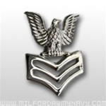 US Navy Enlisted Collar Device Mirror Finish: E-6 Petty Officer First Class (PO1)