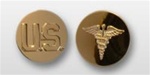 US Army Enlisted 22k Anodized Branch Insignia: US and Medical