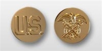 US Army Enlisted 22k Anodized Branch Insignia: US and Quartermaster