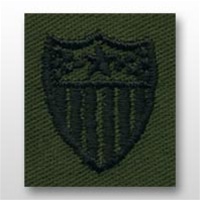 US Army Officer Branch Insignia Subdued Fatigue Embroidered: Adjutant General - OBSOLETE!  AVAILABLE WHILE SUPPLIES LAST!