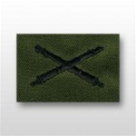 US Army Officer Branch Insignia Subdued Fatigue Embroidered: Field Artillery - OBSOLETE!  AVAILABLE WHILE SUPPLIES LAST!