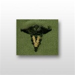 US Army Officer Branch Insignia Subdued Fatigue Embroidered: Veterinarian V - OBSOLETE!  AVAILABLE WHILE SUPPLIES LAST!