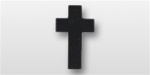 US Army Officer Branch Insignia Black Metal: Christian Chaplain