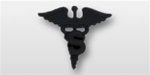 US Army Officer Branch Insignia Black Metal: Medical Specialist S