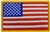 US Flag Patch: American Flag 2î X 3î - Gold W/ Hook Closure - 1 Each