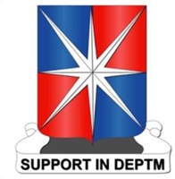 US Army Unit Crest: 8th Support Battalion - Motto: SUPPORT IN DEPTH