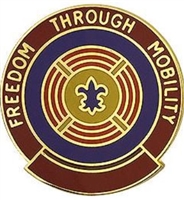 US Army Unit Crest: 4th Transportation Command - Motto: FREEDOM THROUGH MOBILITY