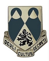 US Army Unit Crest: 2nd Military Intelligence Battalion - Motto: OCULI CULTUS SECRETI