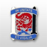 US Army Unit Crest: 501st Military Intelligence Brigade - Motto: IN UNITATE ET VIGILIA