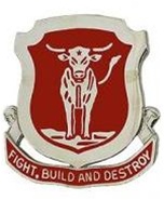 US Army Unit Crest: 39th Engineer Battalion - Motto: FIGHT BUILD AND DESTROY