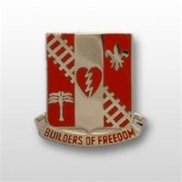 US Army Unit Crest: 44th Engineer Battalion - Motto: BUILDERS OF FREEDOM