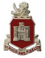 US Army Unit Crest: 113th Engineer Battalion (ARNG IN) - Motto: SERVICE AND FIDELITY