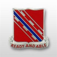 US Army Unit Crest: 411th Engineer Battalion - Motto: READY AND ABLE
