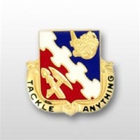US Army Unit Crest: 863rd Engineer Battalion - Motto: TACKLE ANYTHING