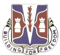 US Army Unit Crest: 878th Engineer Battalion - Motto: BUILDING FOR FREEDOM