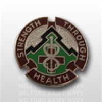 US Army Unit Crest: 8th Medical Brigade - Motto: STRENGTH THROUGH HEALTH