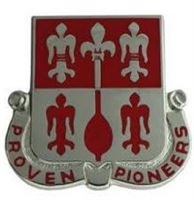 US Army Unit Crest: 299th Engineer Battalion - Motto: PROVEN PIONEERS