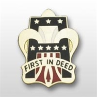 US Army Unit Crest: 1st US Army - Motto: FIRST IN DEED
