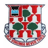US Army Unit Crest: 318th Regiment (Infantry) - Motto: OLD VIRGINIA NEVER TIRES