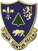 US Army Unit Crest: 362nd Regiment (USAR) - Motto: ARMA TUENTUR PACEM