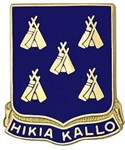 US Army Unit Crest: 378th Regiment (USAR) - Motto: HIKIA KALLO