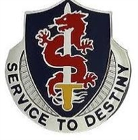 US Army Unit Crest: 101st Personnel Services Battalion - Motto: SERVICE TO DESTINY